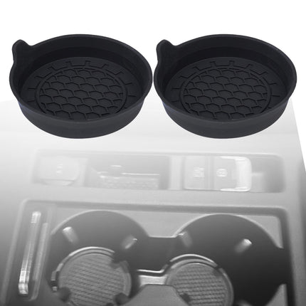 2 Pieces Generic Car Cup Holder Coasters Universal Auto Interior Accessories Black