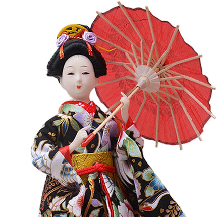 12in Japanese Kimono Geisha Doll Desk Statue Gift Home Asian Kabuki Figurine Style A