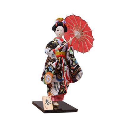 12in Japanese Kimono Geisha Doll Desk Statue Gift Home Asian Kabuki Figurine Style A