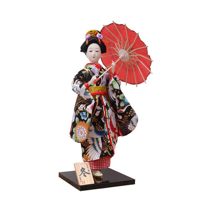 12in Japanese Kimono Geisha Doll Desk Statue Gift Home Asian Kabuki Figurine Style A