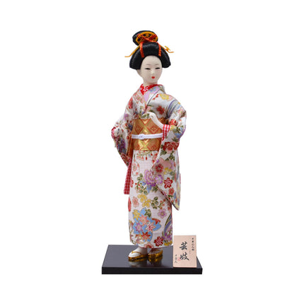12in Japanese Kimono Geisha Doll Desk Statue Gift Home Asian Kabuki Figurine Style C