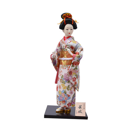 12in Japanese Kimono Geisha Doll Desk Statue Gift Home Asian Kabuki Figurine Style C