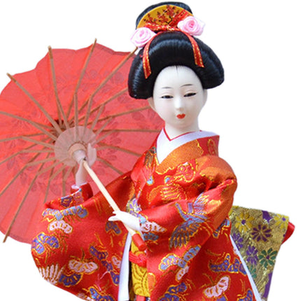 12in Japanese Kimono Geisha Doll Desk Statue Gift Home Asian Kabuki Figurine Style E