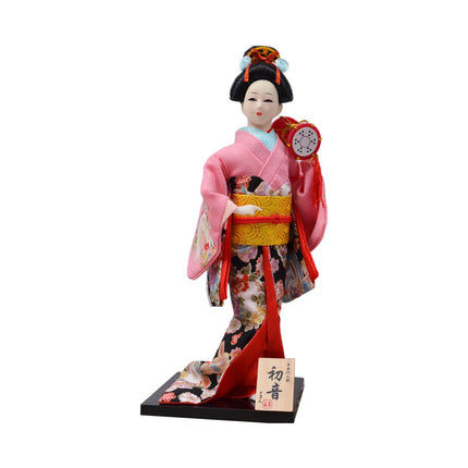 12in Japanese Kimono Geisha Doll Desk Statue Gift Home Asian Kabuki Figurine Style F