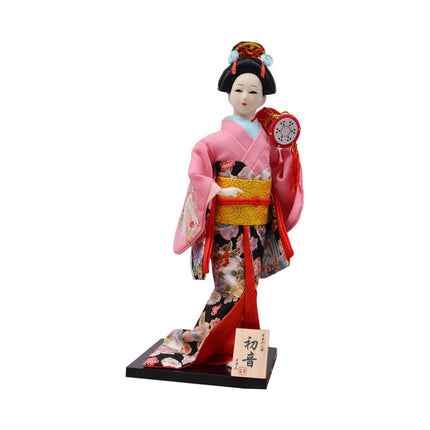 12in Japanese Kimono Geisha Doll Desk Statue Gift Home Asian Kabuki Figurine Style F