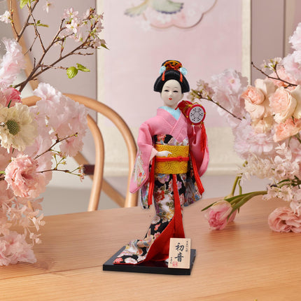 12in Japanese Kimono Geisha Doll Desk Statue Gift Home Asian Kabuki Figurine Style F