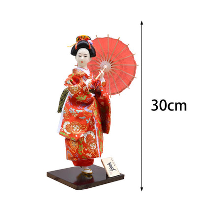 12in Japanese Kimono Geisha Doll Desk Statue Gift Home Asian Kabuki Figurine Style G