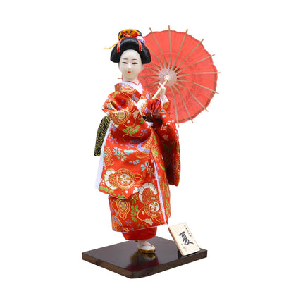 12in Japanese Kimono Geisha Doll Desk Statue Gift Home Asian Kabuki Figurine Style G