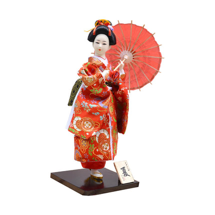 12in Japanese Kimono Geisha Doll Desk Statue Gift Home Asian Kabuki Figurine Style G