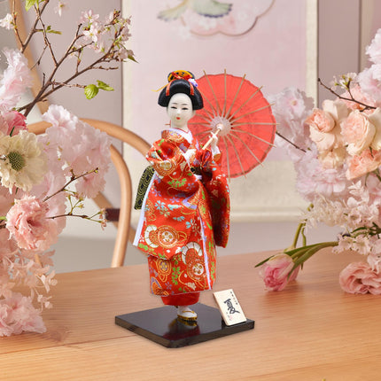 12in Japanese Kimono Geisha Doll Desk Statue Gift Home Asian Kabuki Figurine Style G