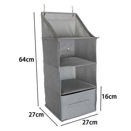 4 Shelf Drawer Organizer Hanging Closet Organizer for Sweater Underwear Bras