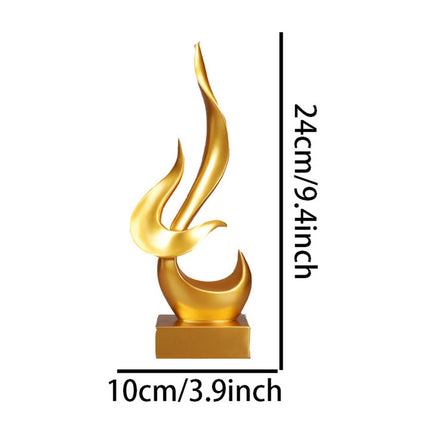 Abstract Flame Statue Sculpture Ornament for Cabinet Shelf Bookshelf Cabinet M