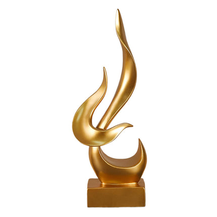 Abstract Flame Statue Sculpture Ornament for Cabinet Shelf Bookshelf Cabinet M