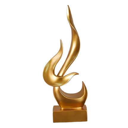 Abstract Flame Statue Sculpture Ornament for Cabinet Shelf Bookshelf Cabinet M