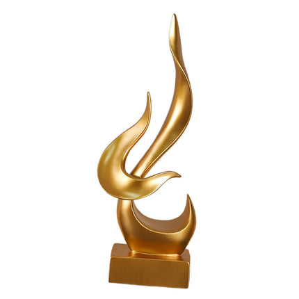 Abstract Flame Statue Sculpture Ornament for Cabinet Shelf Bookshelf Cabinet M