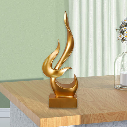Abstract Flame Statue Sculpture Ornament for Cabinet Shelf Bookshelf Cabinet M