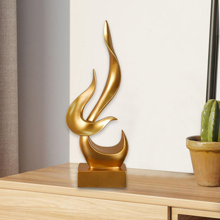 Abstract Flame Statue Sculpture Ornament for Cabinet Shelf Bookshelf Cabinet M