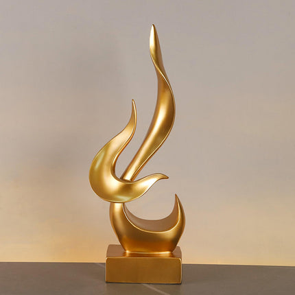 Abstract Flame Statue Sculpture Ornament for Cabinet Shelf Bookshelf Cabinet M