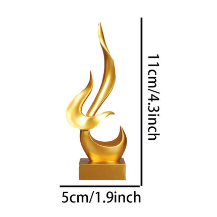 Abstract Flame Statue Sculpture Ornament for Cabinet Shelf Bookshelf Cabinet S