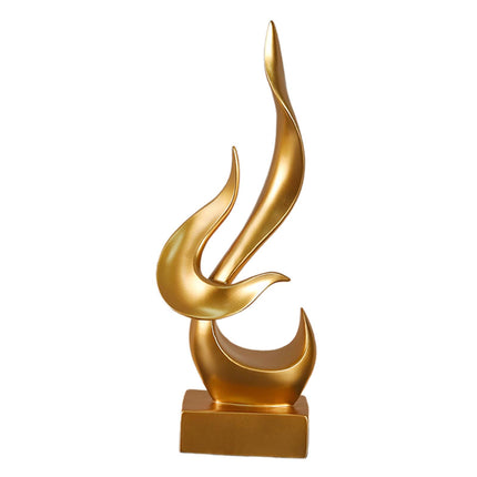 Abstract Flame Statue Sculpture Ornament for Cabinet Shelf Bookshelf Cabinet S