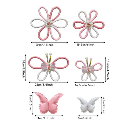 6x Boho Nursery Decor Macrame Wall Hanging Home Butterfly Daisy Flower Woven
