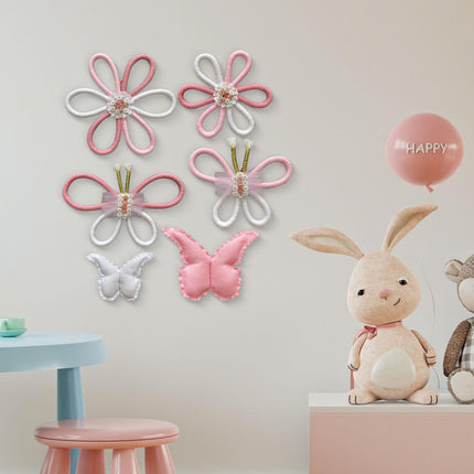 6x Boho Nursery Decor Macrame Wall Hanging Home Butterfly Daisy Flower Woven