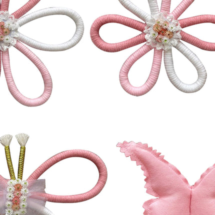 6x Boho Nursery Decor Macrame Wall Hanging Home Butterfly Daisy Flower Woven