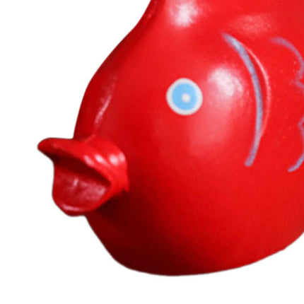 2 Pieces Red Fish Sculpture Tabletop Centerpieces Household Wood Fish Statue