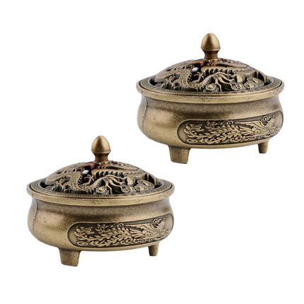 2 Pieces Chinese Mini Incense Burner Pot Incense Holder for Yoga Room Sturdy