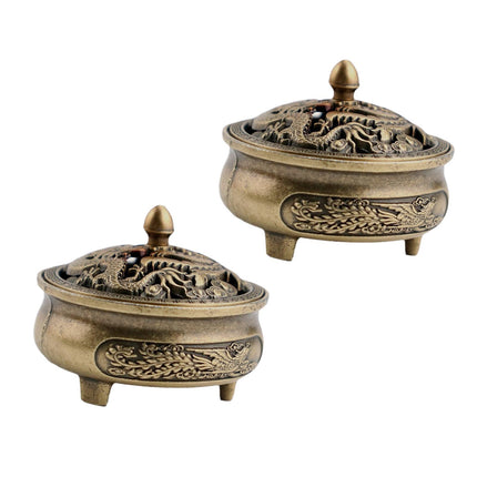 2 Pieces Chinese Mini Incense Burner Pot Incense Holder for Yoga Room Sturdy