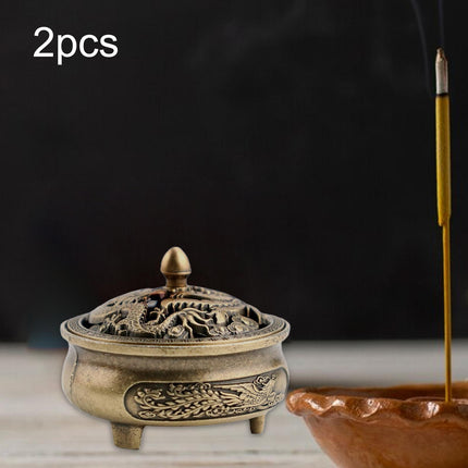 2 Pieces Chinese Mini Incense Burner Pot Incense Holder for Yoga Room Sturdy