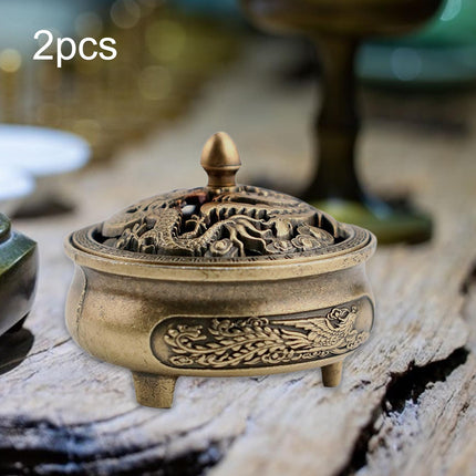 2 Pieces Chinese Mini Incense Burner Pot Incense Holder for Yoga Room Sturdy