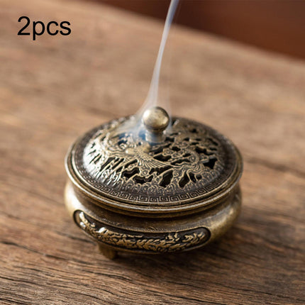 2 Pieces Chinese Mini Incense Burner Pot Incense Holder for Yoga Room Sturdy