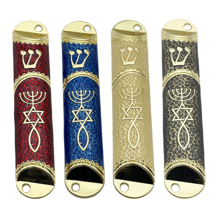 4.1inch Jewish Mezuzah Case Cover Door Ornament for Welcoming and Protection Red