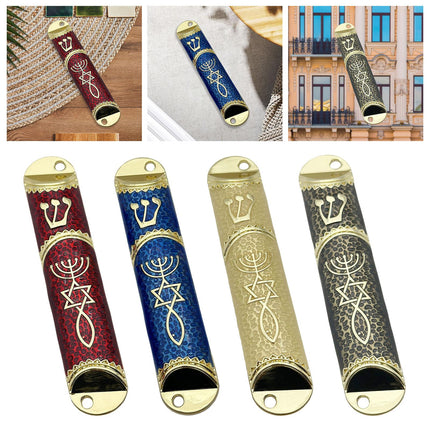 4.1inch Jewish Mezuzah Case Cover Door Ornament for Welcoming and Protection Red