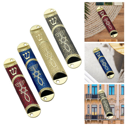 4.1inch Jewish Mezuzah Case Cover Door Ornament for Welcoming and Protection Red