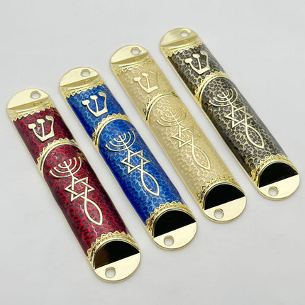 4.1inch Jewish Mezuzah Case Cover Door Ornament for Welcoming and Protection Red