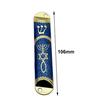 4.1inch Jewish Mezuzah Case Cover Door Ornament for Welcoming and Protection Blue