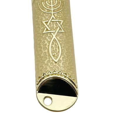 4.1inch Jewish Mezuzah Case Cover Door Ornament for Welcoming and Protection Beige