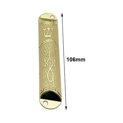 4.1inch Jewish Mezuzah Case Cover Door Ornament for Welcoming and Protection Beige