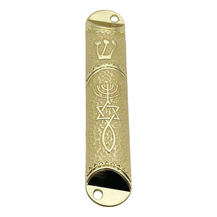 4.1inch Jewish Mezuzah Case Cover Door Ornament for Welcoming and Protection Beige