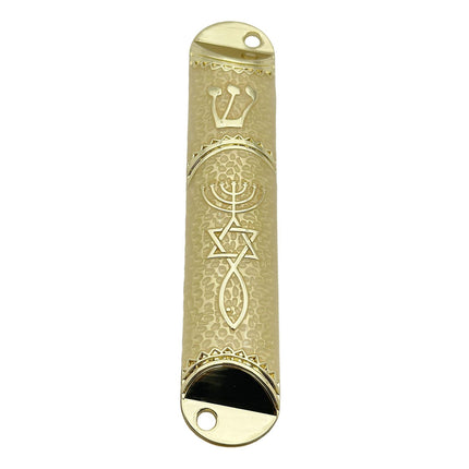 4.1inch Jewish Mezuzah Case Cover Door Ornament for Welcoming and Protection Beige