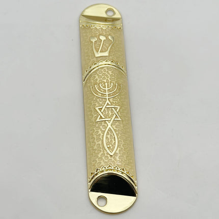 4.1inch Jewish Mezuzah Case Cover Door Ornament for Welcoming and Protection Beige