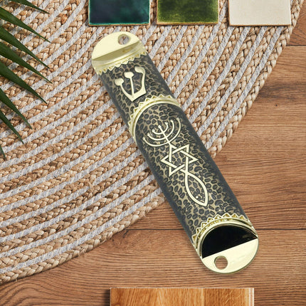 4.1inch Jewish Mezuzah Case Cover Door Ornament for Welcoming and Protection Black
