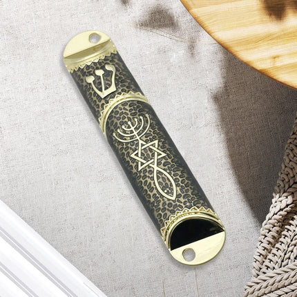 4.1inch Jewish Mezuzah Case Cover Door Ornament for Welcoming and Protection Black