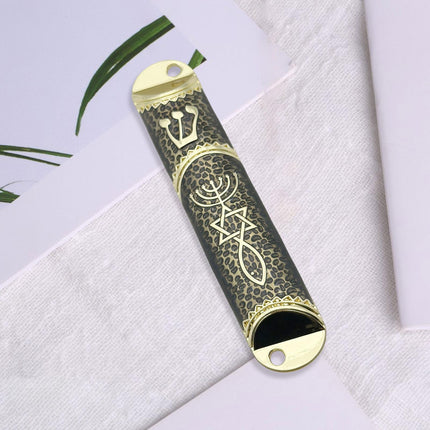 4.1inch Jewish Mezuzah Case Cover Door Ornament for Welcoming and Protection Black