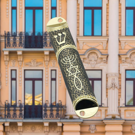 4.1inch Jewish Mezuzah Case Cover Door Ornament for Welcoming and Protection Black