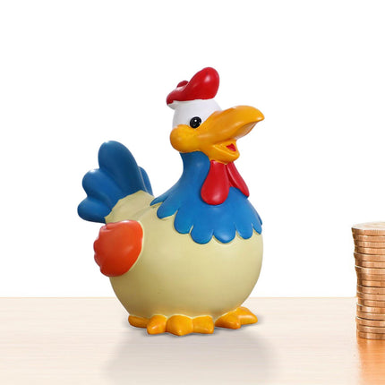 Chicken Money Bank Storage Cute Colorful Desktop Ornament Chicken Piggy Bank Blue