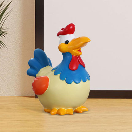 Chicken Money Bank Storage Cute Colorful Desktop Ornament Chicken Piggy Bank Blue