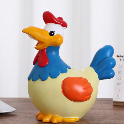 Chicken Money Bank Storage Cute Colorful Desktop Ornament Chicken Piggy Bank Blue